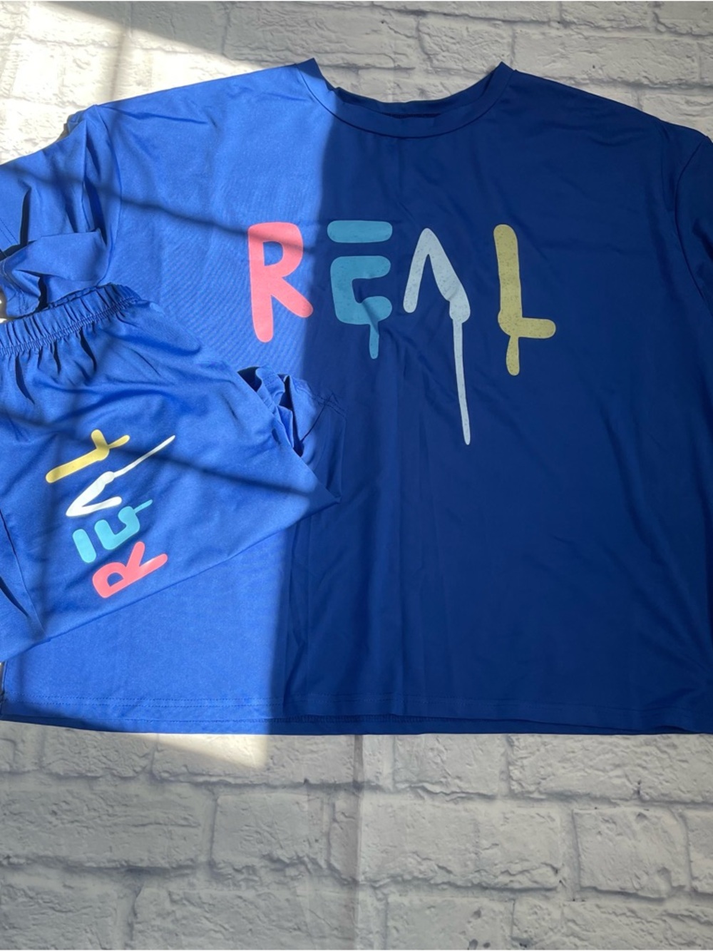 Shein Graphic Tee and Shorts Set